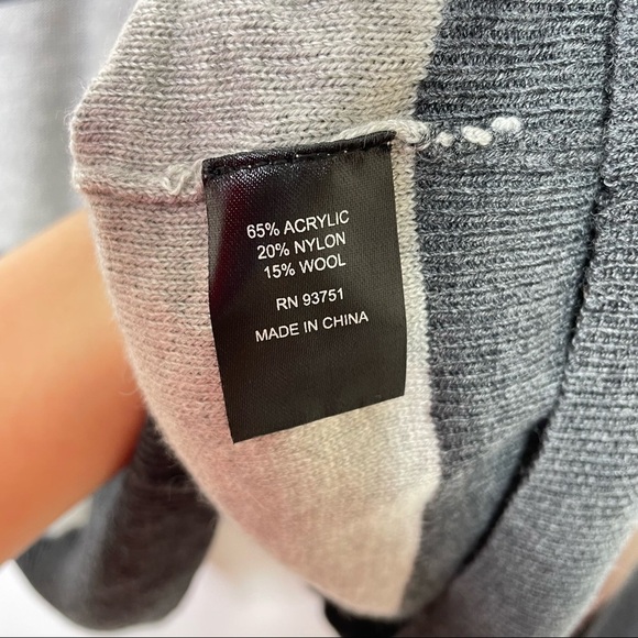 Stitch Fix l Colour Works Grey Cowl Neck Sweater, Medium - Picture 7 of 10